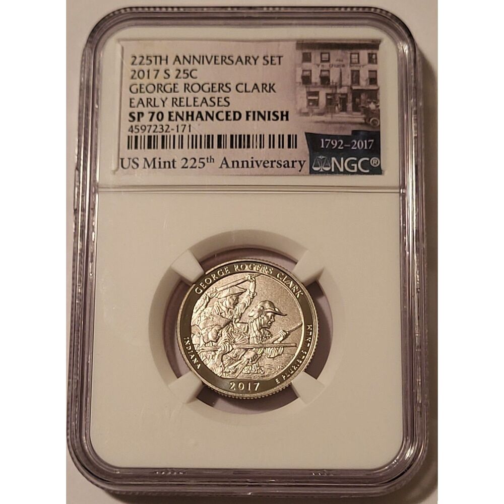 2017 S George Rogers Clark NP Quarter Enhanced SP70 NGC Mint 225th Anniversary